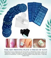 13 pcs en dentelle de rose Flore Forest Image Plaques de ongles 2 Stamper Brackage Set Nail Art Stamping Plate Art Tools2458741