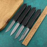 New Micro Damascus Automatic Knife Outdoor Camping Defense Pocket Knife Bench made A16 A168 C07 Survival Tactical Auto Knife261P