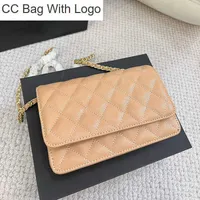 CC Handbags Luxury Designer Wallet With Chain Shoulder Bags Card Holder Purse Classic Mini Flap Quilted Gold Metal Hardware Matelasse Chain Crossbody Shoulder P