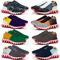 Moda masculino Sapatos de tubarões Casuais Sapatos Loubishark Donna Sneakers Flat Originals Tops Banda elástica de banda de calfskin Designer Run Run Walk Treinadores casuais Caixa EU 35-47