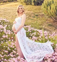 Robes décontractées robe de grossesse Pography dentelle pour Po Shoot Maxi robe vêtements de maternité femmes enceintes Premama Vestido