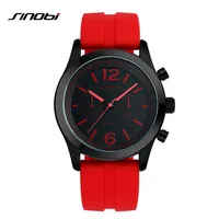 Sinobi Sports Frauenhandgelenk Uhr Uhr Casula Genfer Quarz Uhr Weiche Silikongurt Mode Farbe Günstiger erschwinglicher Reloj Mujer255n