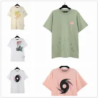 2023 Новая перевернутая футболка Neon Tees pxp нарисованные классические ураганные модные мужские дизайнеры женских дизайнеров