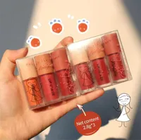 Lip Gloss 3 paquetes de seda suave y encantadora humectante nutritiva maquillaje lápiz labial juego mini glaseado lindo terciopelo color 5211507