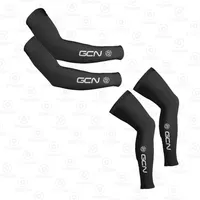 Elbow & Knee Pads 2021 Pro Team GCN Black UV Protection Cycling Arm Warmer Breathable Bicycle Running Racing MTB Bike Sleeve240C