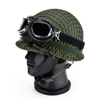 Sport Outdoor American Classic World War II M1 Riot Steel Tactical Helmet Video Prop Helmet Vietnam War US with Netting Cover327T