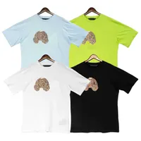 남자 티셔츠 팜 브랜드 디스카 피트 티 폴로 테디 베어 곰 안개 부부 하이 스트리트 짧은 슬리브 티셔츠