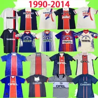 Retro Maillots de Football Paris Soccer Jersey 1990 1991 1992 1993 1994 1995 1996 1998 1999 2013 2013 2014 PSGS Retro Jerseys 90 91 92 93 94 95 96 98 99 12 13 14 Vintage Shirt