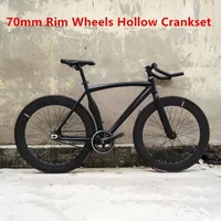 Spår cykelfixie med 70 mm fälghjul aluminiumlegeringsram gaffel enkel hastighet 700c fast växel racing cykling cykel anpassningsbar