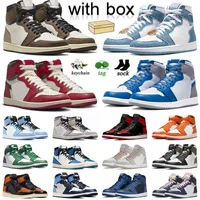 jumpman 1 mens womens j1s basketball shoes retros 1s high og starfish denim chicago lost and found patent bred true blue dark mocha j1 designer sneakers with box
