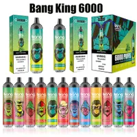BANG KING 6000 BUFS E Sigarette Mosate 0% 2% 3% 5% Vapes 6K sbuffi 13 ml da 550 mAh bobina a maglie 12 Colori batteria ricaricabile