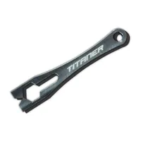 TITANER MNQG10 Titanium Ti Multifunctional Tool Crowbar Nail Puller Walnut Needle Keychain Tool 2 6 g272a