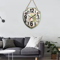 Настенные часы ретро -щит -часы декоративные височные украшения для праздничного года для вечеринки по случаю дня рождения