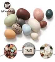 1Set Wooden Colorful Eggs Happy Easter Egg Decoration Montessori Creative DIY Craft Easter Party Toys For Children Gift 2203121821965