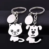 50PCS LOT 360 CAT-REVOLVER CAT-keykain Cute Key Ring for Women Dog Key Chain Holder Portachiavi bag Charm 333Y