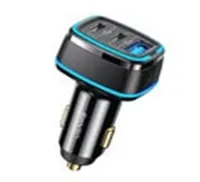 USAMS USCC141 C24 105W 3 Ports Fast Car Charger Adapter 65W USBC PD QC40 20W QC30 Support AFC FCP SCP PPS Fast Charging With B7649326