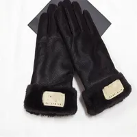 Winter Knitted Gloves With Lovely Fur Ball Mittens Label Australia Mitten Women Design Mitts Outdoor Riding Mittens Warm Fleece Gl252Y