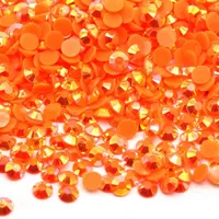 XULIN Flatback Resin Rhinestones Bulk 6mm Mid Orange Ab Non fix Nail Art Crystal For Diy Crafts Decoration4504088