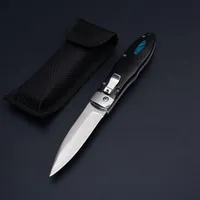 2st Lot Auto Tactical Knife 440C 58HRC Mirror Polish Single Edge Drop Point Blade EDC Pocket Knife Knives With Nylon Bag2618