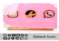 Знак в социальных сетях Instagram Plate Индивидуальная акриловая плексигласа Золотой таблица икона Украсьте деловой флаг 2205172695161