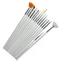 Nail Art Kits One Set (15 stcs) Pen Nanicure Tools Finger Color Trawing Brush