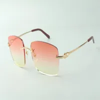 Whole 3524025 Metal Rimless Sunglasses Decorative Glasses Men s Fashion Sunglasses Unisex Design Classic Gold Frame272z