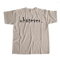 Men's T Shirts COOLMIND Cotton Shortsleeve Whatever Words Print Men Shirt O-neck Tshirt Loose Big Size T-shirt Tee