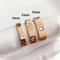 2022 Love Screw Ring Rings Classic Luxury Designer Jewelry Women Titanium Steel Alloy Gold Gold Silver Rose Never Fade305n