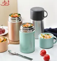 FSILE Stylish Stainless Steel Insulated Barrel Lunch Box Portable Can Be Installed Soup Pot Stuffy Beaker Female Office Worker 2015249117