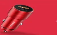 USAMS C10 PD Fast Charging USB Smart Car Charger Red01239360043