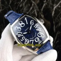 Tanie nowe szalone godziny 8880 CH Automatyczne niebieskie tarcze męskie zegarek stalowa obudowa niebieska skórzana pasek Wysokiej jakości tanie zegarki Zegarek 324R
