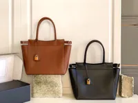 Celinn CABAS tote bag Women&#039;s fashion Designer Shopping handbags 10A smooth cowhide leather Shoulder Bag Large capacity phantom Underarm bags Golden lock lady purse