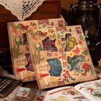 Wrap regalo 100 Pet Vintage Adesivi Vintage Box Account manuale Diario di scarto di cartoleria Diario PO DECORAZIONI KAWAII