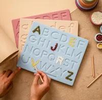 Baby Silicone Montessori English Alphabet Board 3D Double Sided Cognitive Writing Board Montessori Language Toys Children039s G3565465