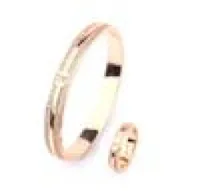 Ensemble complet créatif lettre T bracelet anneau femmes style décoration à la main trois couleurs en option bijoux2554093