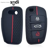 Bouton distant Nouveau 3 Case Clé Couverture Protection Auto Accessoires pour Audi A1 A3 8V A6 C6 A3 8P A4 B7 A5 A7 A8 S5 S6 S7 Q5 Q7 RS5 SQ5