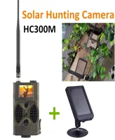 HC300M Hunting Trail Trap camera Game Wild Camera Night Vision MMS GPRS With Solar Panel Power Charger Po Traps pack5155835