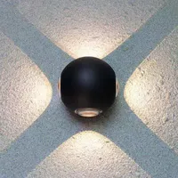 Okrągłe aluminiowe lampa ścienna LED na zewnątrz wodoodporny IP65 Garan Balkon Light