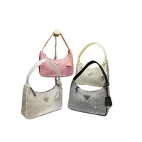 Bolso de hombro de moda con diamantes de imitación diseñador de bolsas nuevas con caja bolso de embrague de alta calidad bolsos de mujer con cremallera niñas