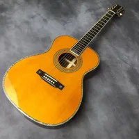 Guitarra eléctrica 2023Custom. Fingerplay Instrumento 40 "OM Serie Signature Amarillo Acoustic Guitar