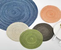 Maty podkładki okrągłe podkładki wiejskie boho tkanina rustykalna tkana do jadalni koło ogrzewania 2764604