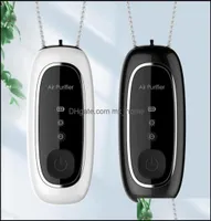 800012000 Negative Ionizer Air Purifier Usb Portable Personal Wearable Necklace Oxygen Anion Cleaner Freshener Drop Delivery 20213760212