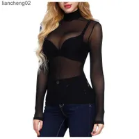 Women Short Sleeve Seamless Arm Shaper Top Mesh Shirt Blouse