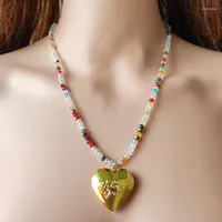 펜던트 목걸이 여성을위한 Crystal Heart Shaped Po 목걸이 개인 보석 펜던트 및 액세서리 도매