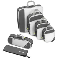 Gonex Set Seyahat Sıkıştırma Paketleme Küpleri Bagaj Bavul Organizatörü Asma Depolama Çantası Eko Premium Mesh LJ200922202E