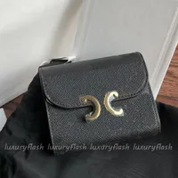 Fashion Designer Women Short Wallets Black Letters Print Luxury Wallet Woman Coin Purse Card Bag Mini Leather Hasp Card Purse