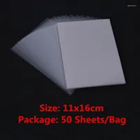 Gift Wrap 50pcs Lot Plastic Window Sheet 11 16cm Size For Crafts Handmade Shaker Cards Decoration Cardstock DIY Scrapbooking