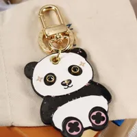 Último panda unissex key wallet clássico desenho animado amantes de animais Keyring Mulheres e homens bolsas de ombro Totes Crossbody Keychain Holiday Gift