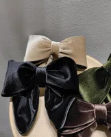 CN Solid Velvet Bows Hair Clips For Women Girls Fashion Stack Bowknot Haarspelden Haaraccessoires Mooie boeg Barrettes3562450
