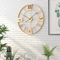 Relógios de parede grandes metal mudo 50x50cm Acessórios para decoração em casa 3D Relógio digital Relógio Decoração Sala de estar Modern Horologe